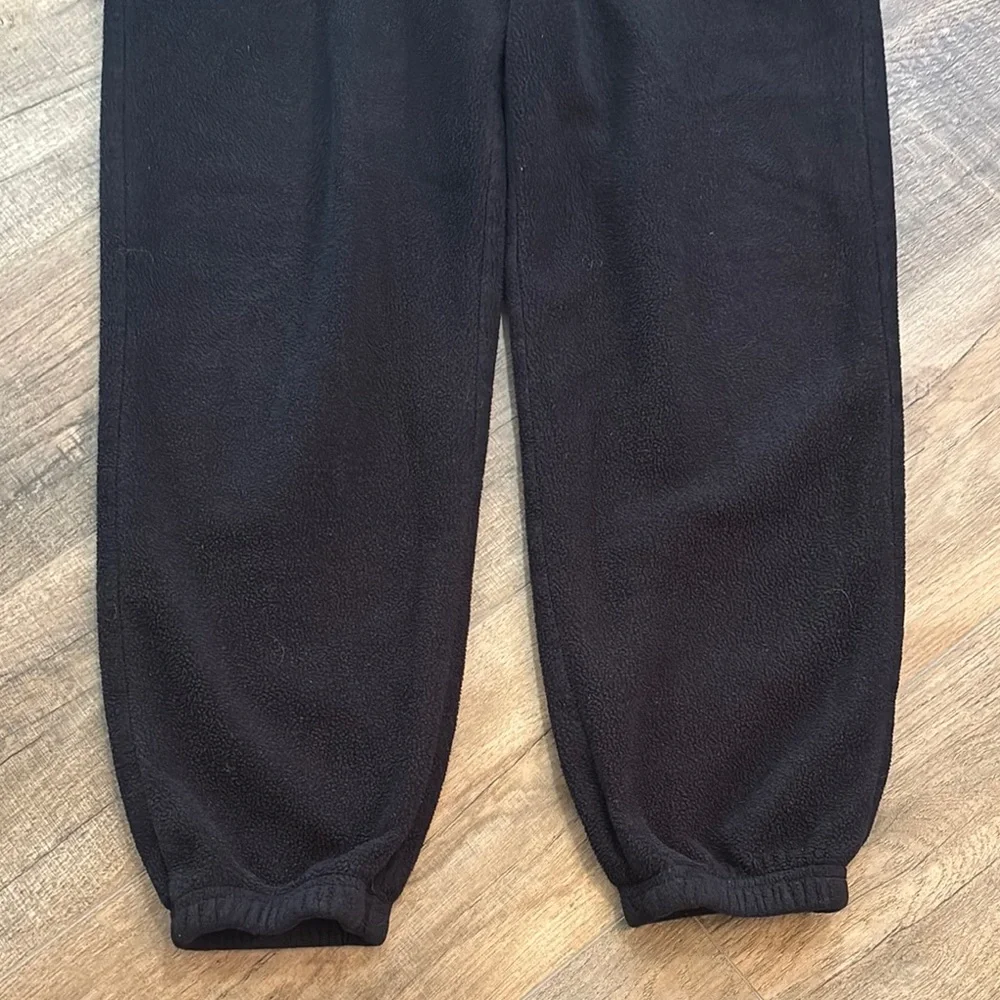 Lands' End Women’s Size L 14-16 Black Fleece Pajama Pants Soft Sleep Made in USA